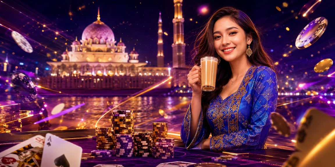 Pemain poker wanita berbaju kurung bermain di platform 47500 Putrajaya